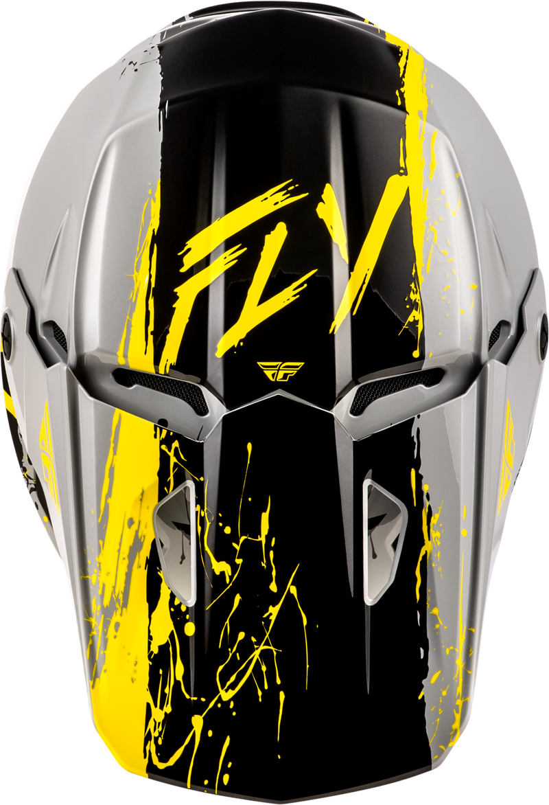Kinetic Youth Drip Helmet - Grey/Black/Yellow