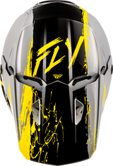 Kinetic Youth Drip Helmet - Grey/Black/Yellow