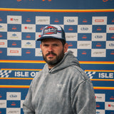 Retro Blue & Red Diamond Trucker Hat