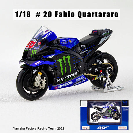 Maisto Toys 1:18 Monster Energy Yamaha Fabio Quartararo #20 Toy Model