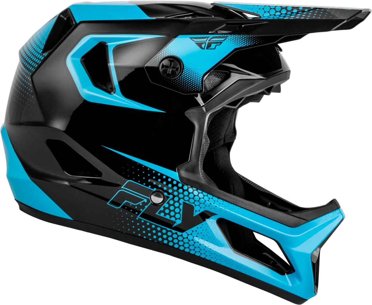 Fly Racing Youth Rayce Sonar Bicycle Helmet - Black/Electric Blue