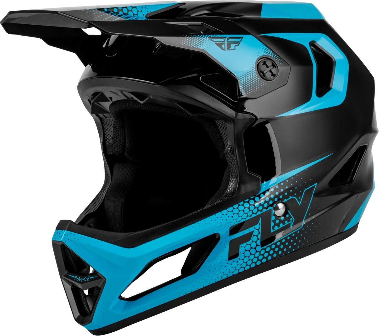 Fly Racing Youth Rayce Sonar Bicycle Helmet - Black/Electric Blue