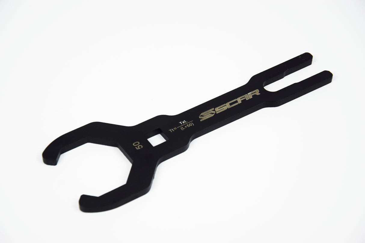 SCAR Racing Fork Cap Wrench 2004-2026 Honda CRF Kawasaki KX Suzuki RM RM-Z DR-Z RMX 50mm Showa Ohlins