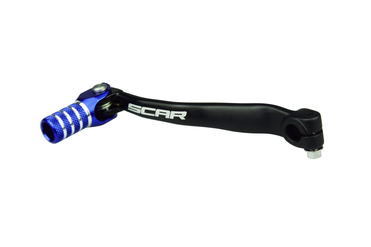 SCAR Racing Gear Shift Lever Black Blue Tip 1999-2026 Yamaha YZ 65 85 Forged Aluminium