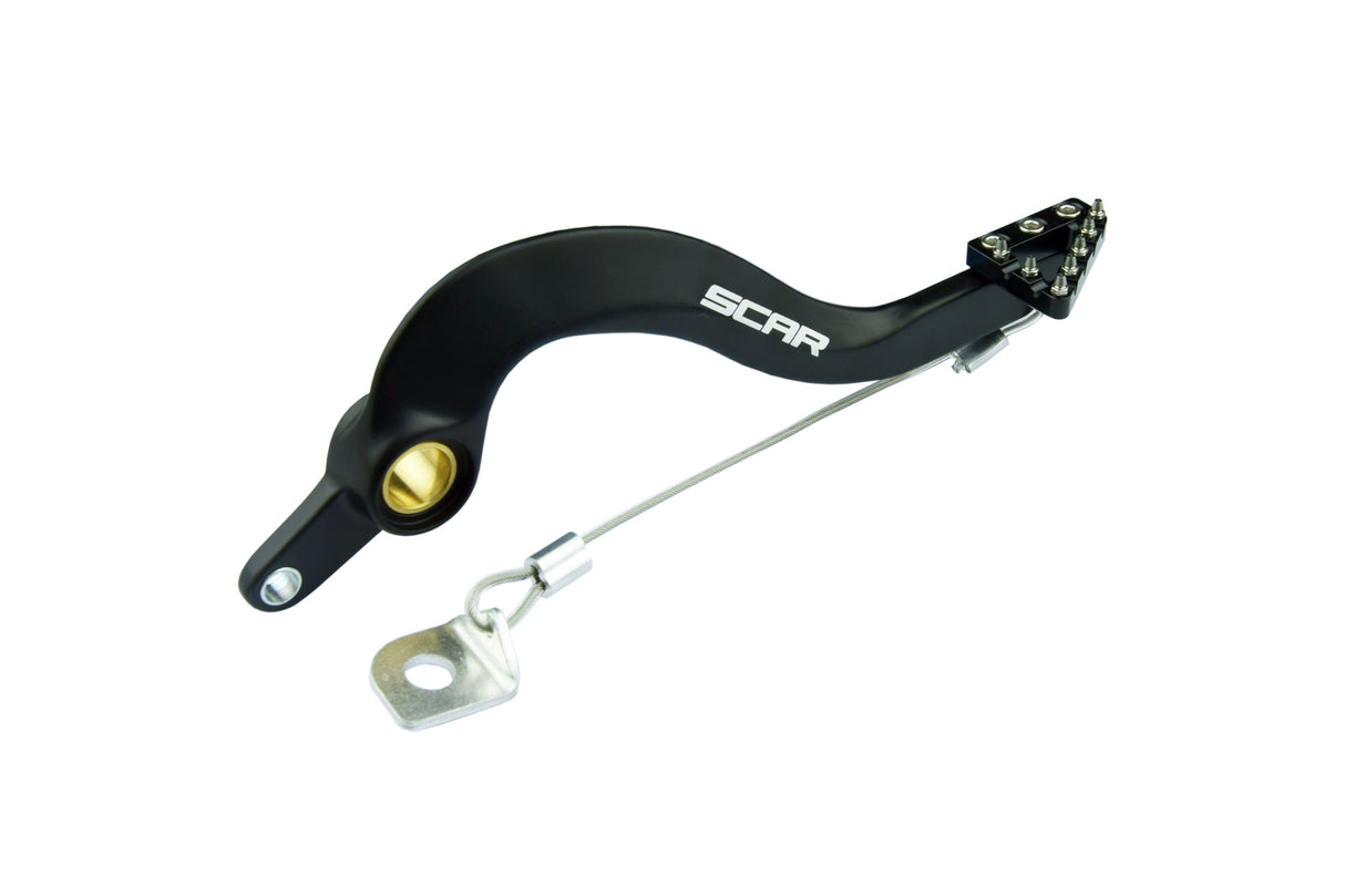 SCAR Racing Rear Brake Pedal Black 2010-2024 Fantic Yamaha XEF XXF WR YZ F FX 250
