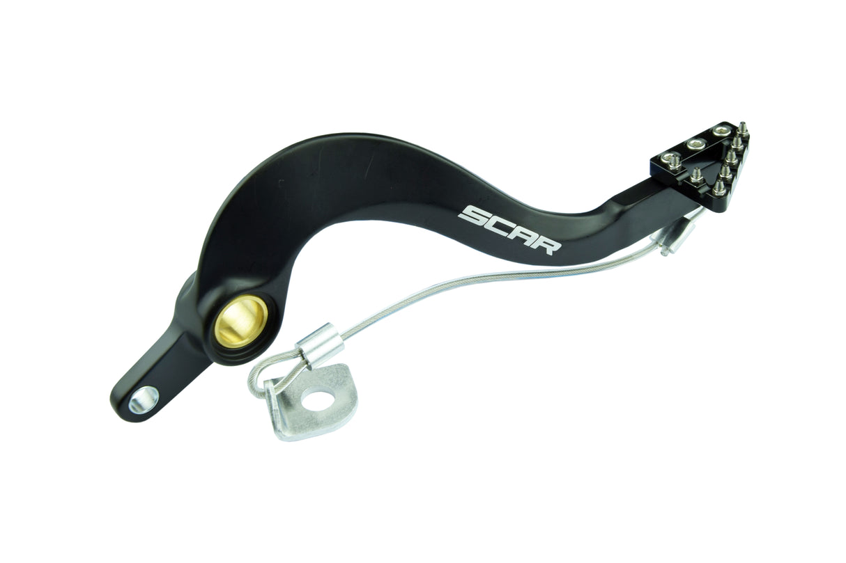 SCAR Racing Rear Brake Pedal Black 2010-2026 Fantic Yamaha XEF XXF WR YZ F FX 250 450