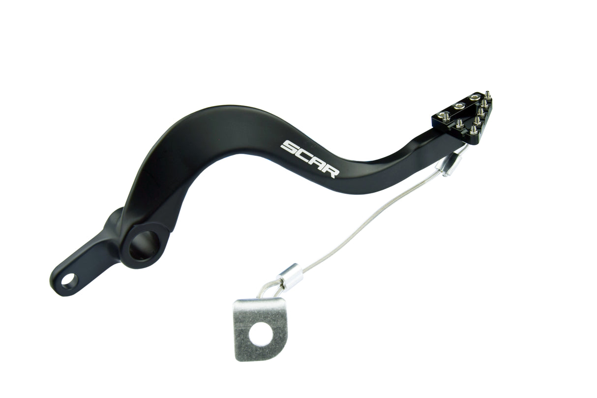 SCAR Racing Rear Brake Pedal Black 2006-2026 Kawasaki KX 250 450 F X