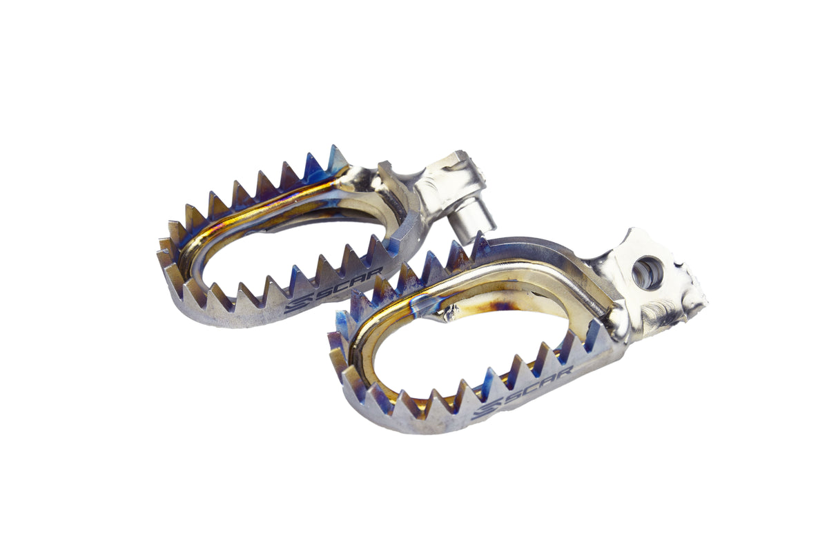 SCAR Racing Titanium Footpegs Anti-Mud 1997-2026 Alta Fantic Yamaha Redshift XE XX XEF XXF YZ WR Tenere