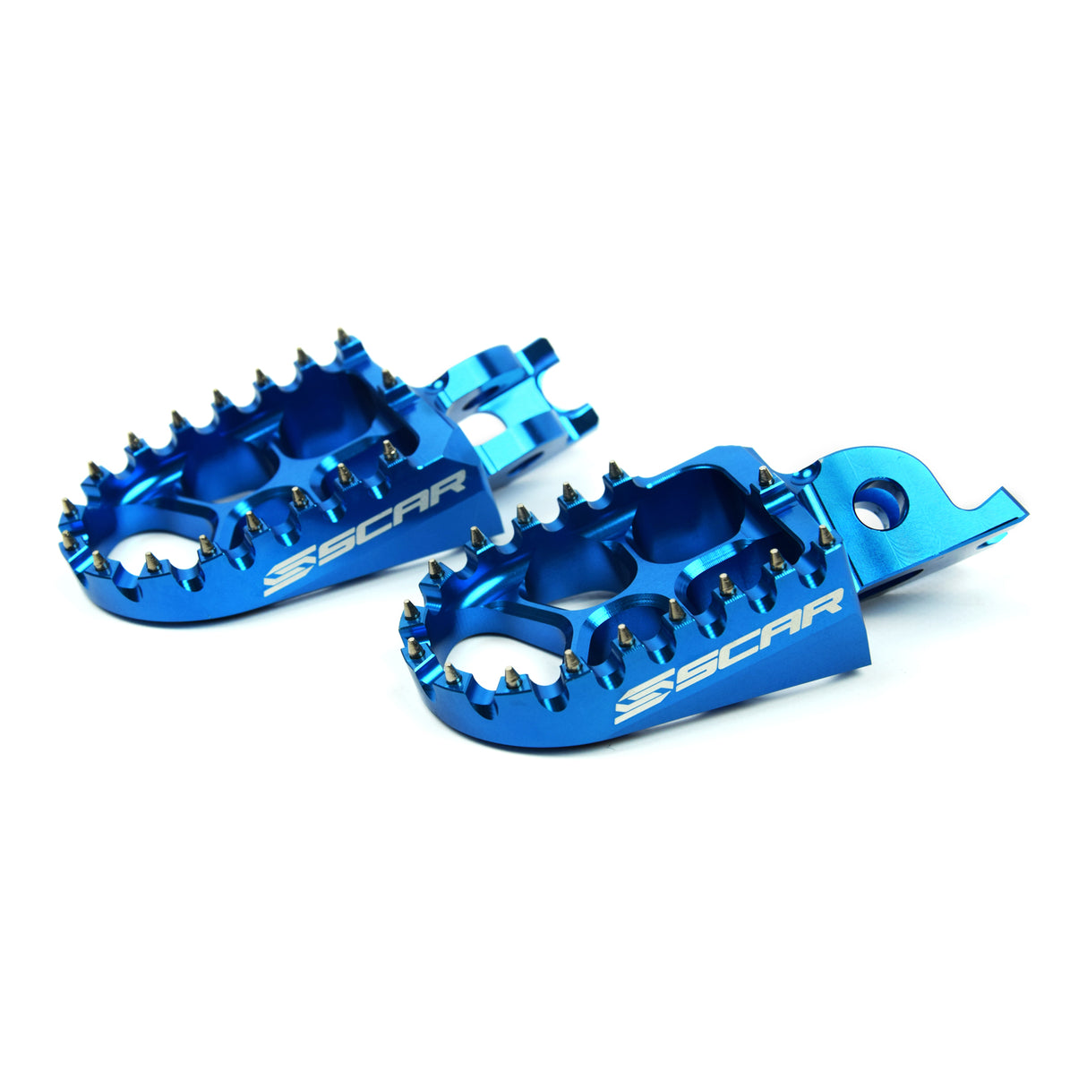 SCAR Racing Evo Footpegs Blue CRF Kxf Aluminium Billet