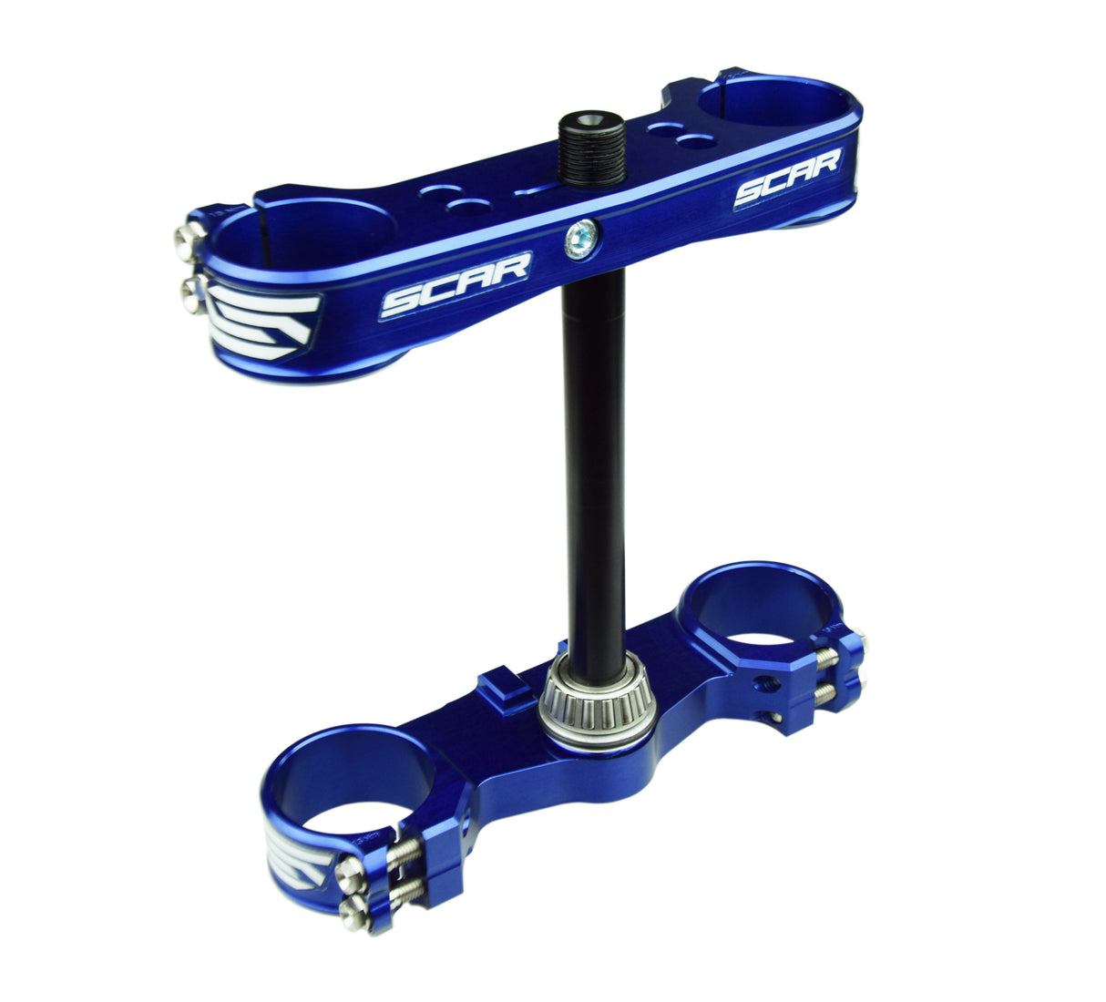SCAR Racing Triple Clamps Blue TC 85 16mm Offset