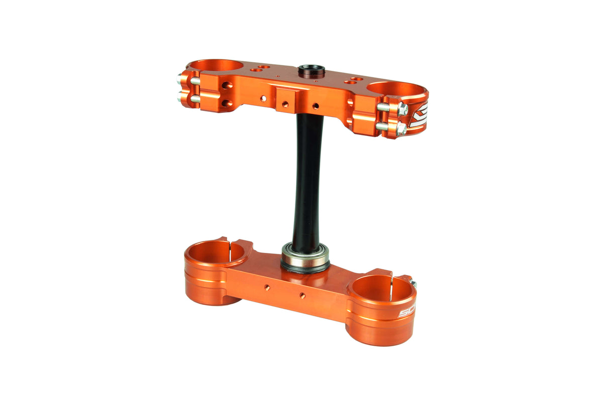 SCAR Racing Triple Clamps Orange 2023-2026 KTM Husqvarna TC FC TX FX EXC SX XC Offset 22mm