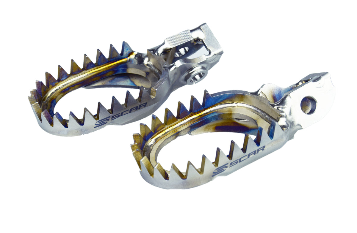 SCAR Racing Titanium Footpegs 2016-2024 KTM Husqvarna GasGas SX XC EXC TC TX TE FC FE FX FS MC EC EX