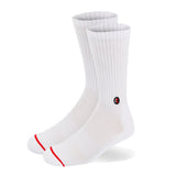 Solid White Crew Sock