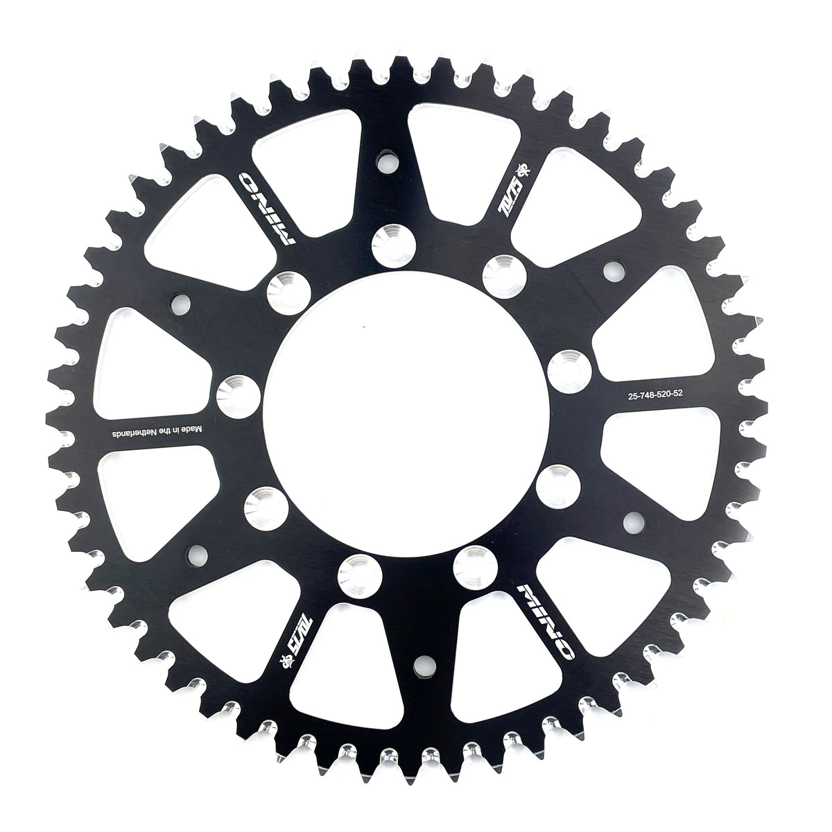 REAR SPROCKET ALLOY TM RACING 98-26 MINO 25-748-52 348-520-52 BLACK