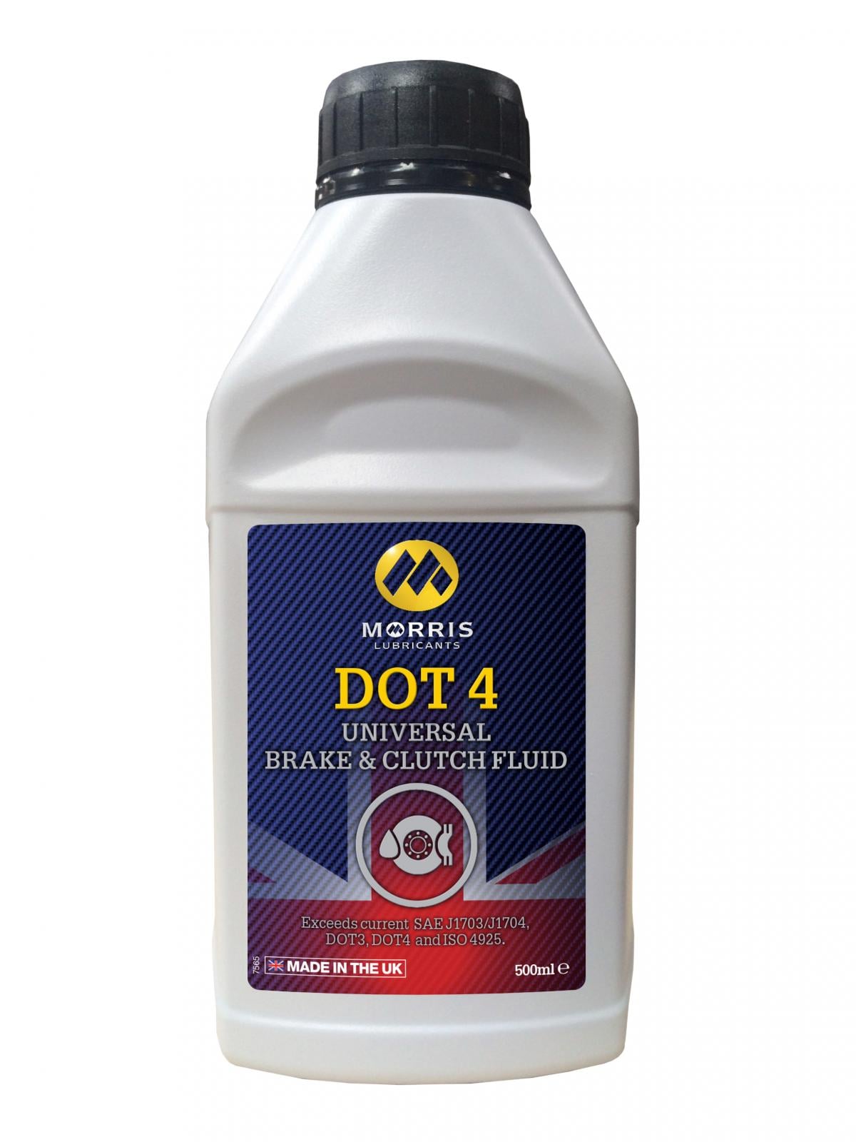 Morris Lubricants BRAKE CLUTCH FLUID DOT 4 500ml, BRA500 DOT4