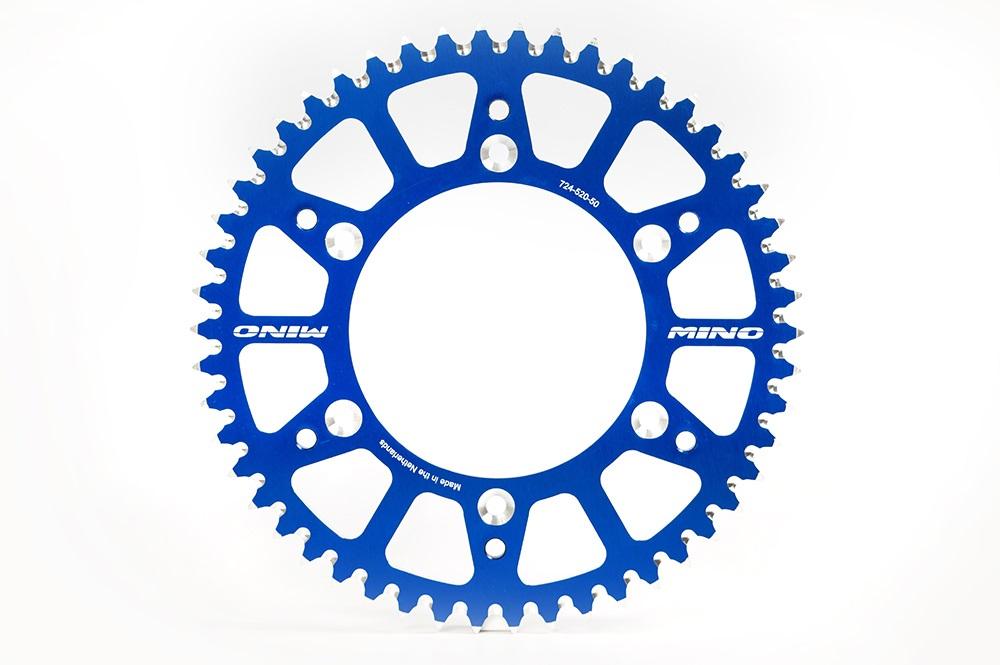 MINO REAR SPROCKET ALLOY BLUE, MINO 25-612-50 BLUE JTR460