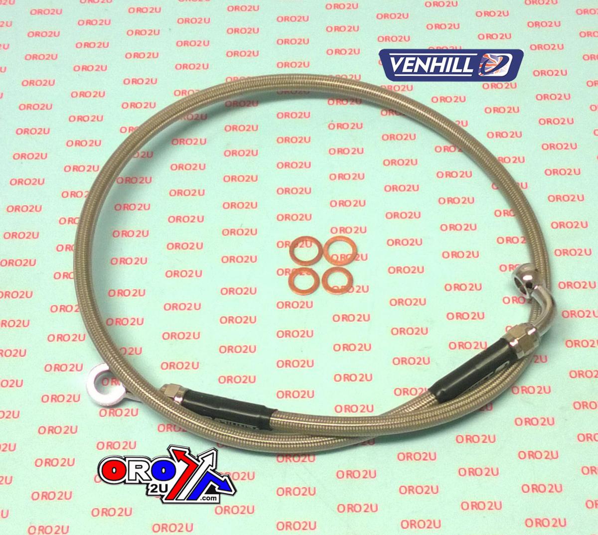 Venhill BETA HOSE REAR BRAKE SILVER / BLK B05-2-005/P-CL, EVO 2T