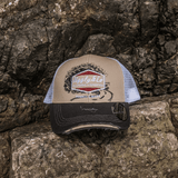 Beige Surf Diamond Trucker Hat