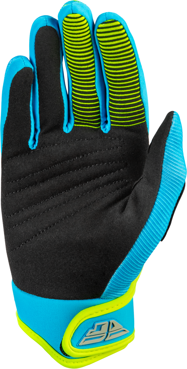 F-16 2026 Youth Gloves - Blue/Hi-Viz