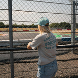 Turquoise & Black Retro Diamond Trucker Cap