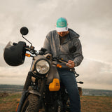 Turquoise & White Diamond Trucker Hat