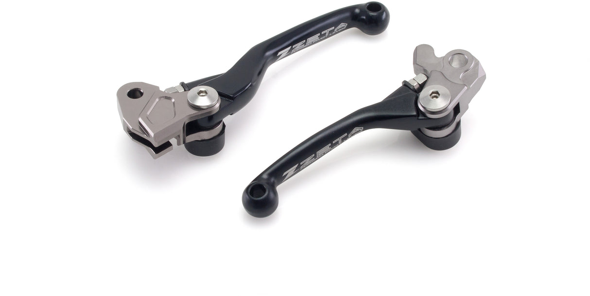 Pivot brake/clutch lever set RMZ250/450 07-22, KX65/85 01-22 black