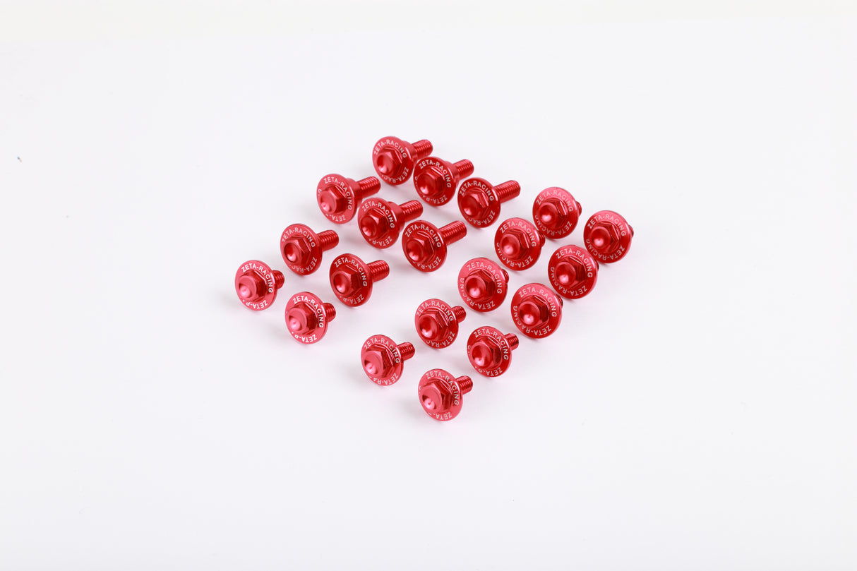 Aluminium Bolt Set for Plastics CRF250R 14-17, CRF450 13-16 Red