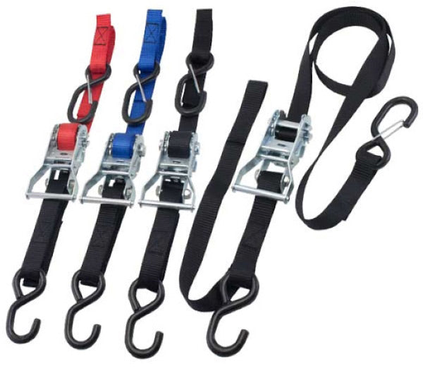 DRC Tie Down Belt Ratchet Pair Black