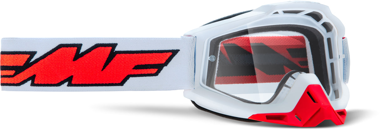 FMF POWERBOMB Goggle Rocket White Clear Lens