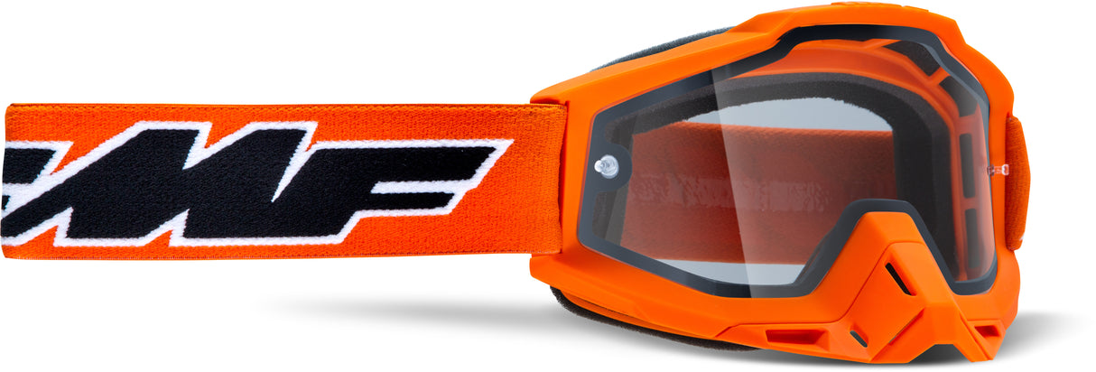 FMF POWERBOMB Enduro Goggle Rocket Orange Clear Lens
