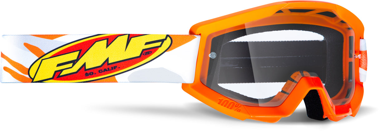 FMF POWERCORE YOUTH Goggle Assault Orange Clear Lens