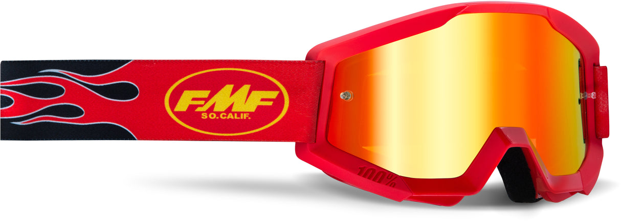 FMF POWERCORE Goggle Flame Red Mirror Red Lens