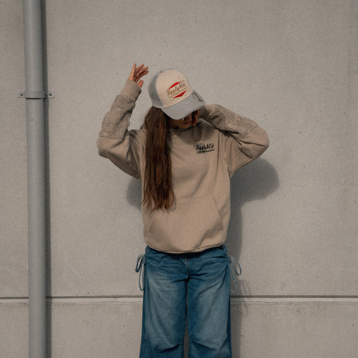 Silver & Grey Diamond Trucker Hat