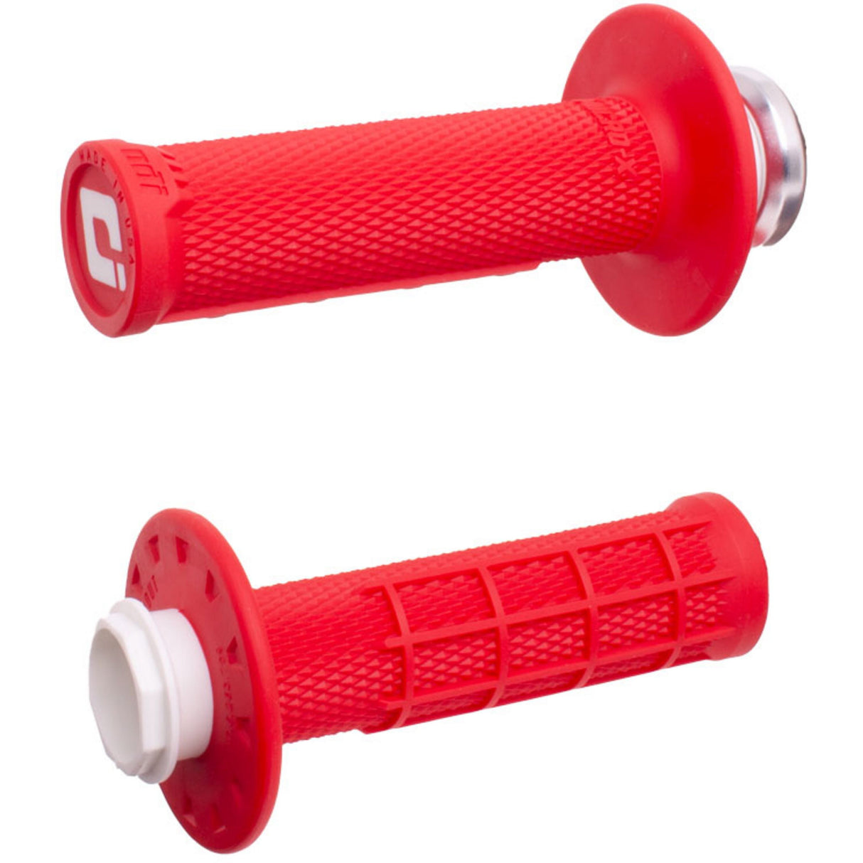 ODI Micro-X Half Waffle MX Lock-On Grip Set Red (50/65cc MINI GRIPS)