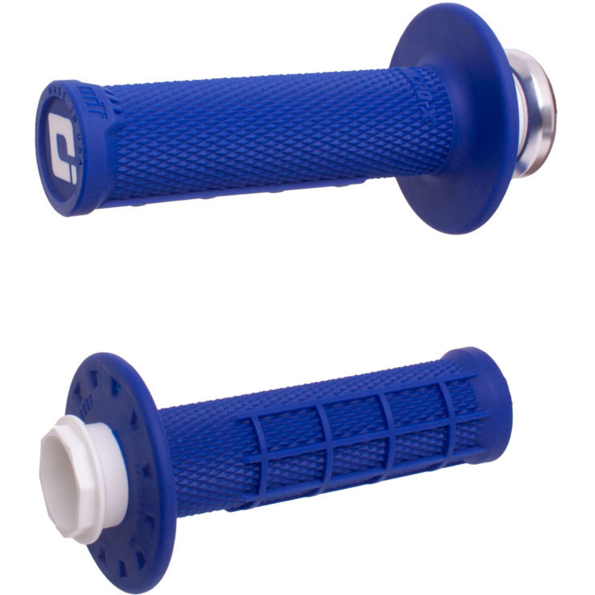 ODI Micro-X Half Waffle MX Lock-On Grip Set Blue (50/65cc MINI GRIPS)