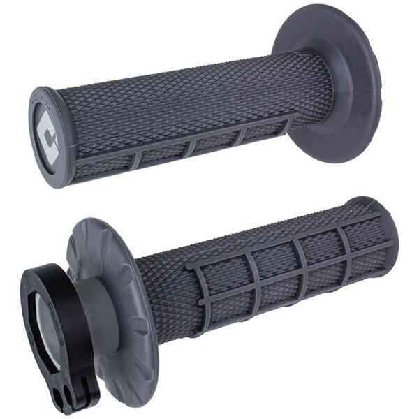 ODI Half Waffle MX Lock-On Grip Set Graphite