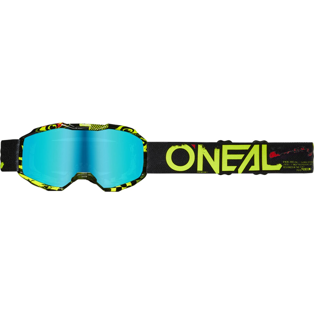 ONEAL B-10 Goggle ATTACK black/neon yellow - radium blue