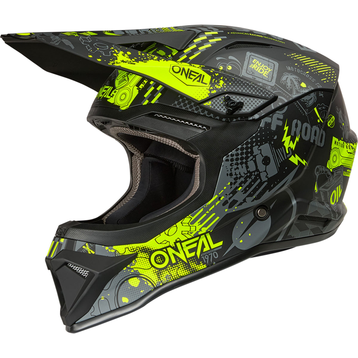 1SRS Helmet VIBRANT V.26 black/neon yellow