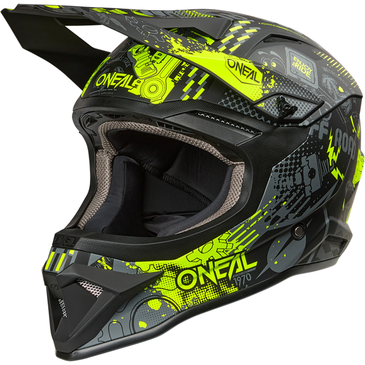 1SRS Helmet VIBRANT V.26 black/neon yellow