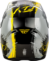 Kinetic Youth Drip Helmet - Grey/Black/Yellow