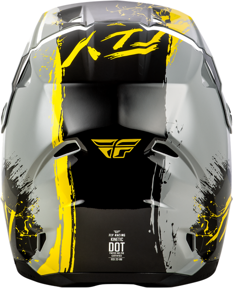 Kinetic Youth Drip Helmet - Grey/Black/Yellow