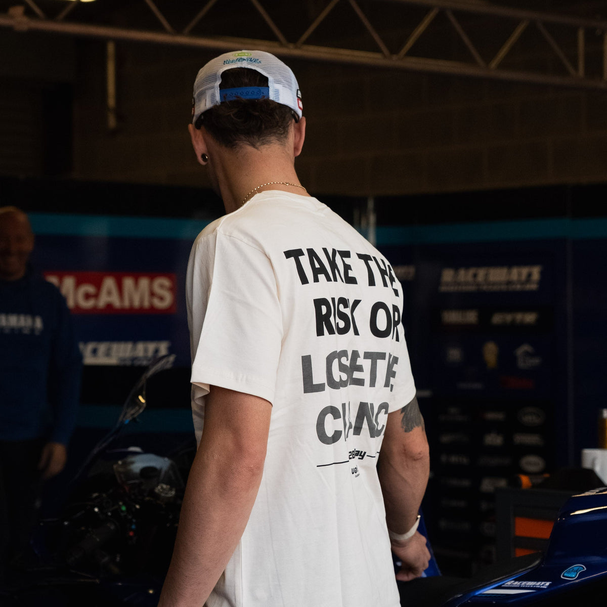 White Bradley Ray 'Take the Risk' T-Shirt