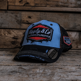 Blue & Black Diamond Trucker Hat