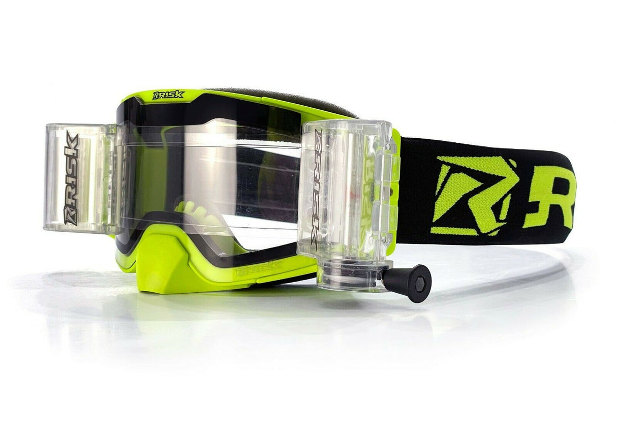 Risk Racing JAC V3 Roll Off Goggles, Neon