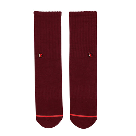 Maroon Crew Sock