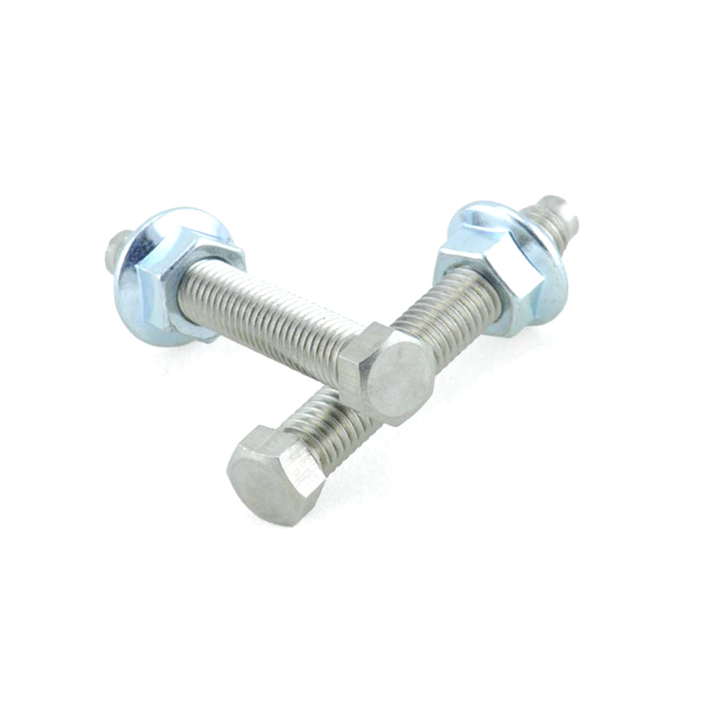 Swing Arm Chain Adjusters Nut/Bolt M8 (Steel, Includes Copper Grease)