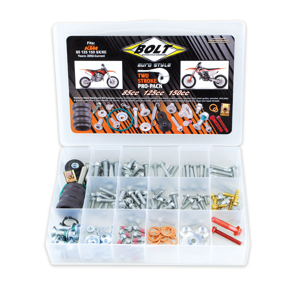 Pro Pack Fastener Kit Euro Style 2T Sx/Exc 85-150 02-22