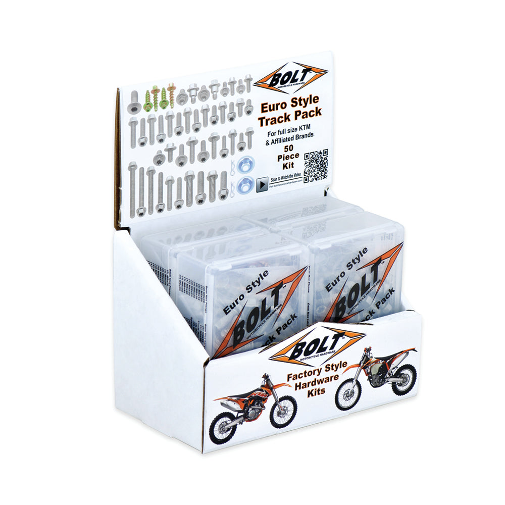 Track Pack Fastener Kit 6Pc Box Set Euro Style