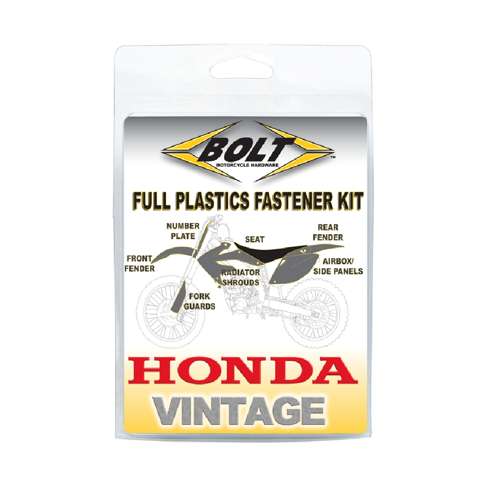 Plastic Fastener Kit Honda Cr125 85-90, Cr250 85-89, Cr500 85-89
