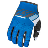 FLY RACING FLY 2024 KINETIC PRIX BRIGHT BLUE CHARCOAL GLOVES